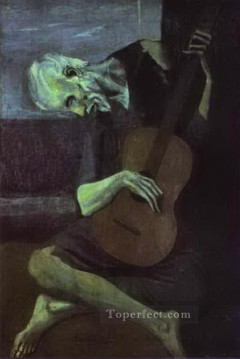  cubist - The Old Guitarist 1903 cubist Pablo Picasso